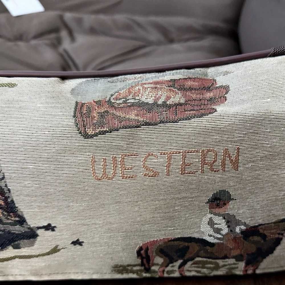 Huntley Equestrian Western Brown Medium Dog Bed